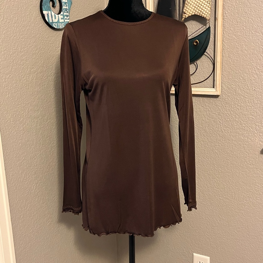 COVELO CLOTHING 100% Silk long sleeve tunic top!  Size M